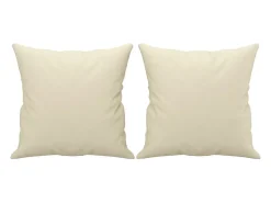 Sale vidaxl Sofá 2 lugares + almofadas decorativas 120cm couro artif. Creme