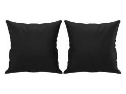 Sofá| Sofá 2 lugares + almofadas decoração 140 cm couro artif. PT467081 Preto
