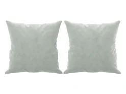 Sale Sofá 3 lugares + almofadas decorativas 180cm veludo cinza-claro PT754436 Cinzento claro