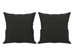 Sofá|vidaxl Sofá 2 lugares + almofadas decorativas 120 cm tecido Preto