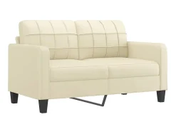 Sofá 2 lugares + almofadas decorativas 140cm couro artif. PT892289^ Sofá