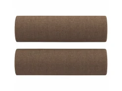 Sofá| Sofá 3 lugares + almofadas decorativas 180 cm tecido PT461576 Castanho