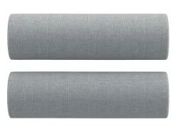 Sofá 2 lugares + almofadas decorativas 140cm tecido cinza-claro PT723745^ Sofá