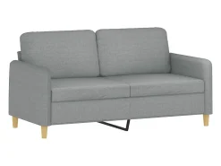 Sofá* Sofá 2 lugares + almofadas decorativas 140cm tecido cinza-claro PT639593 Cinzento claro