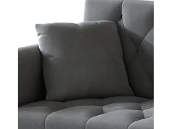 Sofá*ModernLuxe Sofá 2 lugares - com função relax - três posições de inclinação ajustáveis - porta-copos incluído - cinza Cinzento