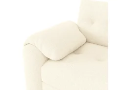 Sofá|ModernLuxe Sofá 3 lugares - con espaço de armazenamento - con apoio de cabeça e mesinha lateral integrada - Bege