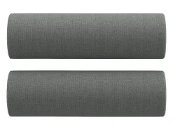 Sofá*vidaxl Sofá 2 lugares +almofadas decorativas 140cm tecido cinza-escuro Cinzento