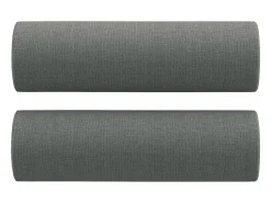 Sofá*vidaxl Sofá 2 lugares +almofadas decorativas 140cm tecido cinza-escuro Cinzento
