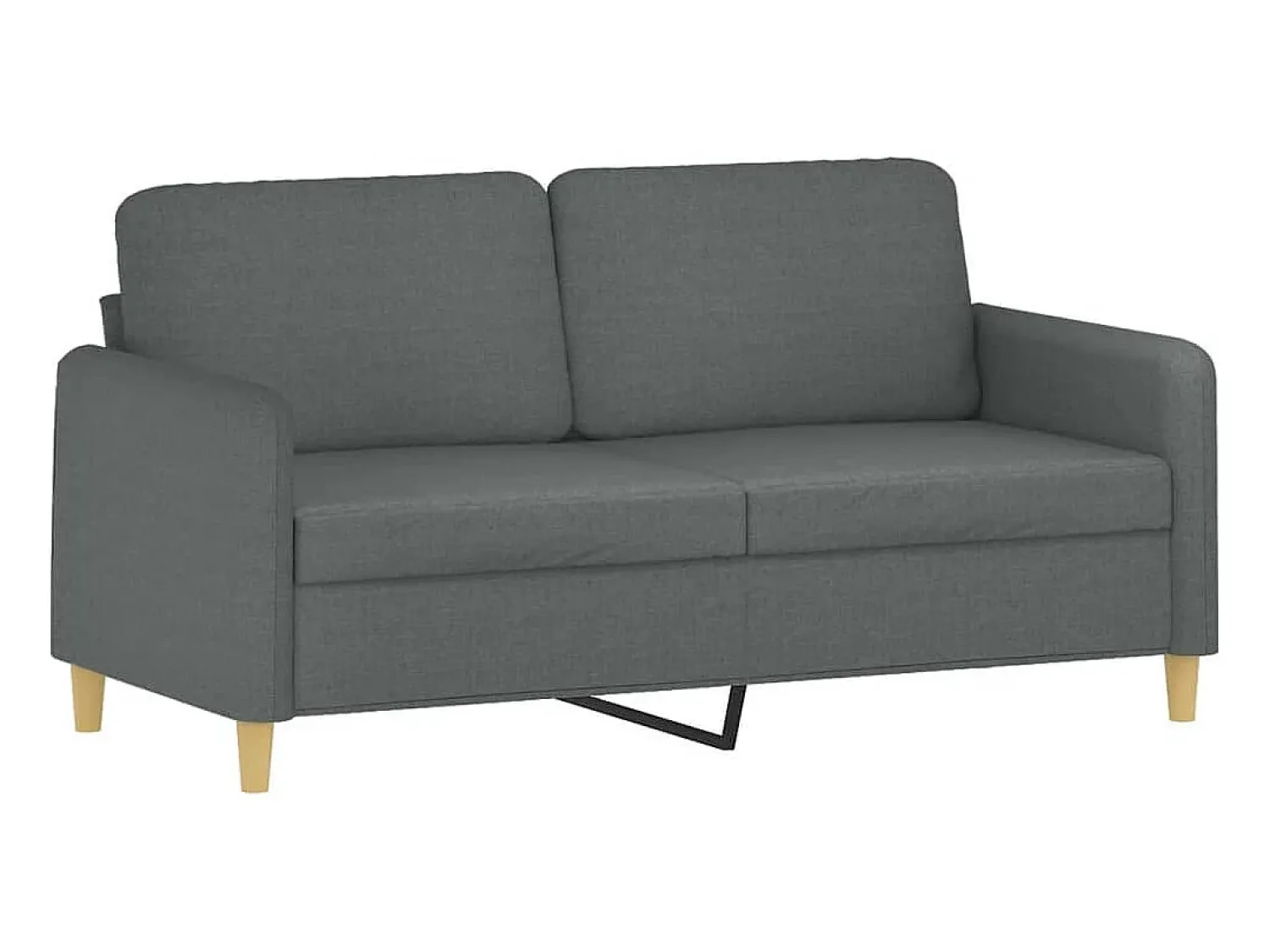 Sofá* Sofá 2 lugares +almofadas decorativas 140cm tecido cinza-escuro PT391370 Cinzento