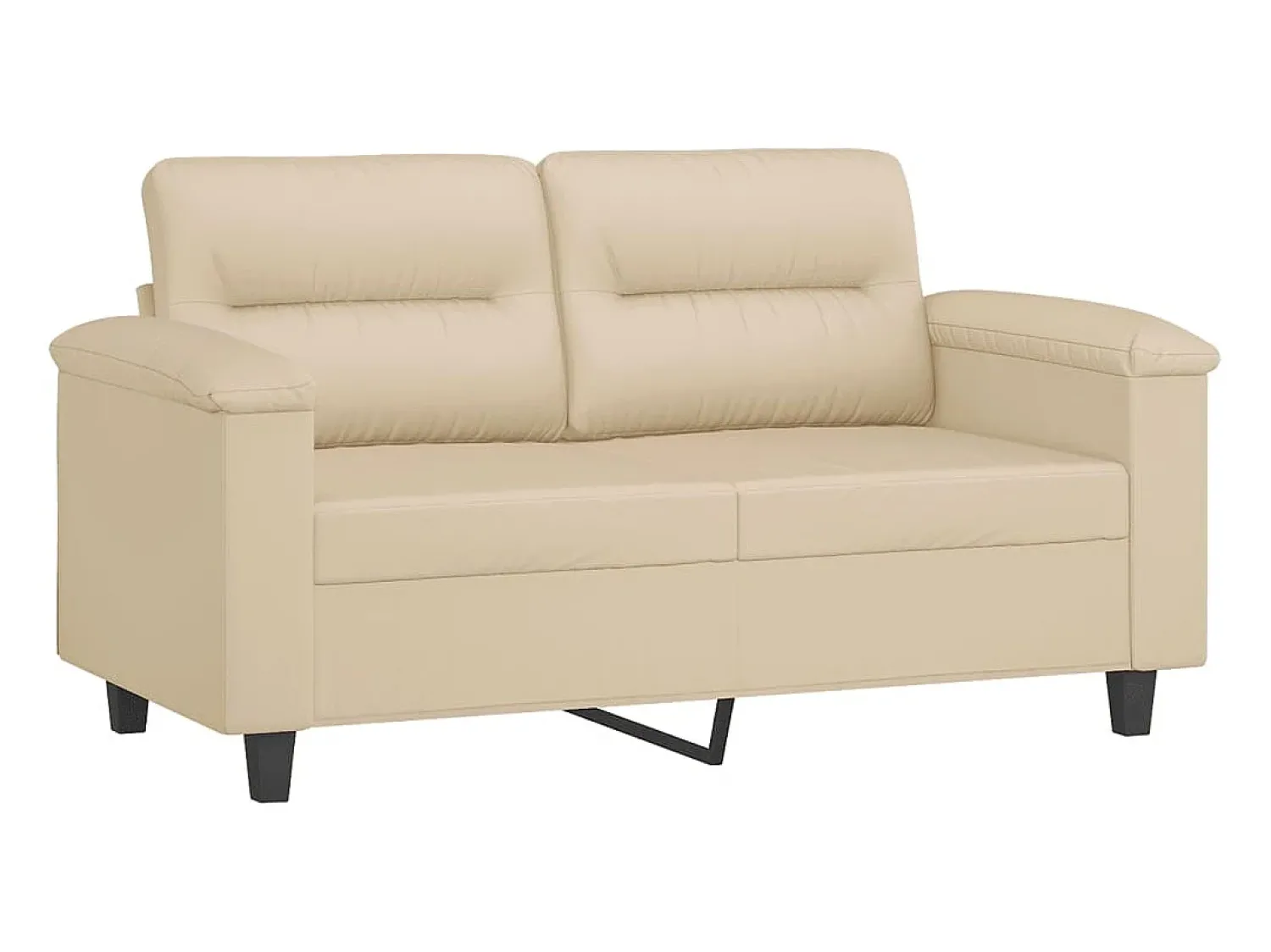 Sofá 2 lugares c/ almofadas 120 cm microfibra cor PT218788^ Sofá