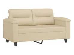 Sofá 2 lugares c/ almofadas 120 cm microfibra cor PT218788^ Sofá