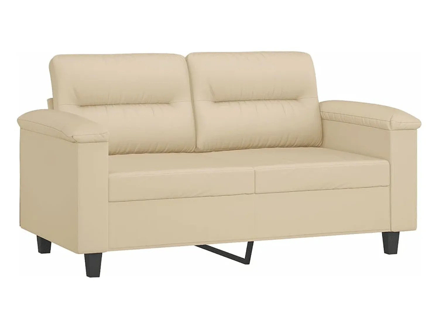 Sofá 2 lugares c/ almofadas 120 cm microfibra cor PT218788^ Sofá