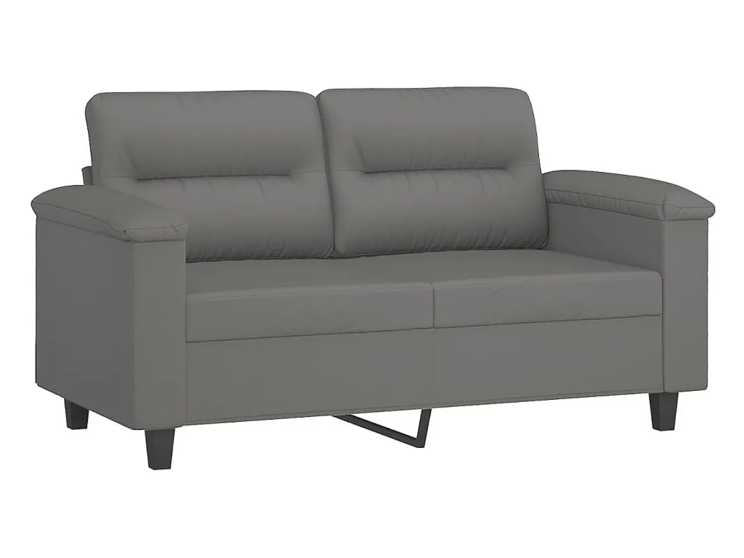 Discount Sofá 2 lugares c/ almofadas 120 cm microfibra -escuro PT559509 Cinzento