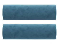 Outlet Sofá 2 lugares c/ almofadas decorativas 140 cm veludo PT160018 Azul