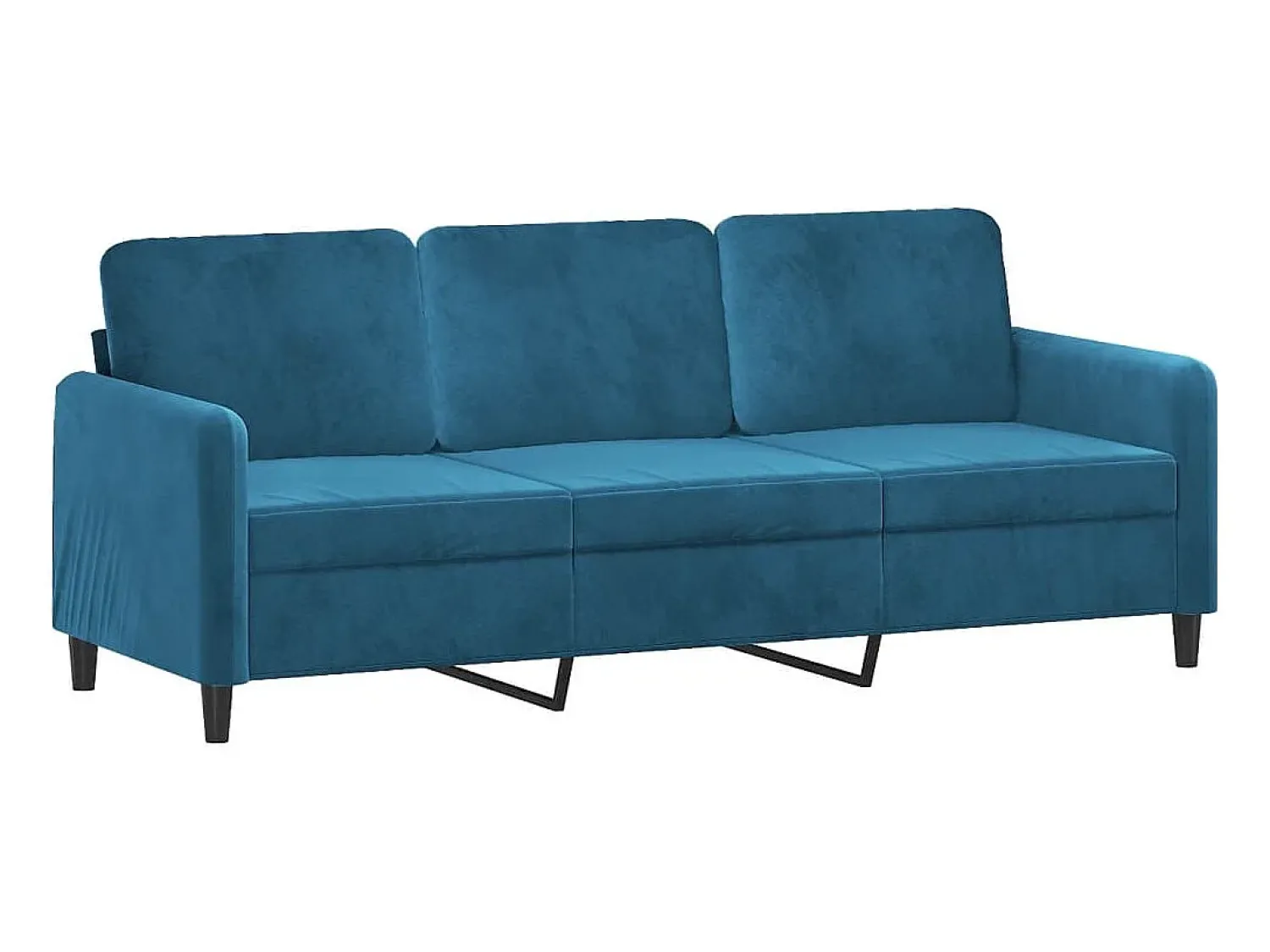 Sofá| Sofá 3 lugares c/ almofadas decorativas 180 cm veludo PT318481 Azul
