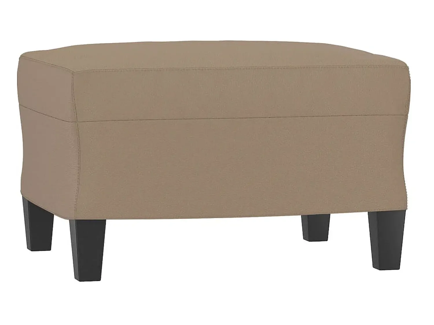 Sofá* Sofá 3 lugares c/ apoio pés 180 cm couro artificial cappuccino PT441003 Castanho
