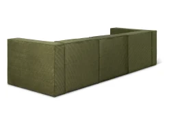Sofá* Sofá 3 lugares chaise longue estofado em veludo cotelê Verde