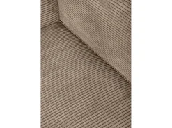 Sofá* Sofá 2 lugares chaise longue estofado em veludo cotelê cor pedra Bege