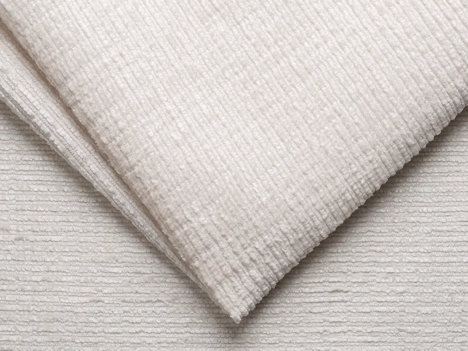 Sofá*Vente-unique Sofá 3 lugares convert. abert. rápida tecido chenille ripas largas 14 cm LORETO Bege