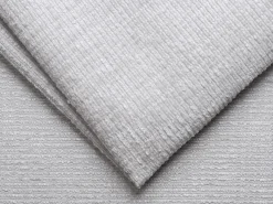 Sofá|Vente-unique Sofá 4 lugares convert. abert. rápida tecido chenille bege ripas largas 14 cm LORETO Cinzento claro