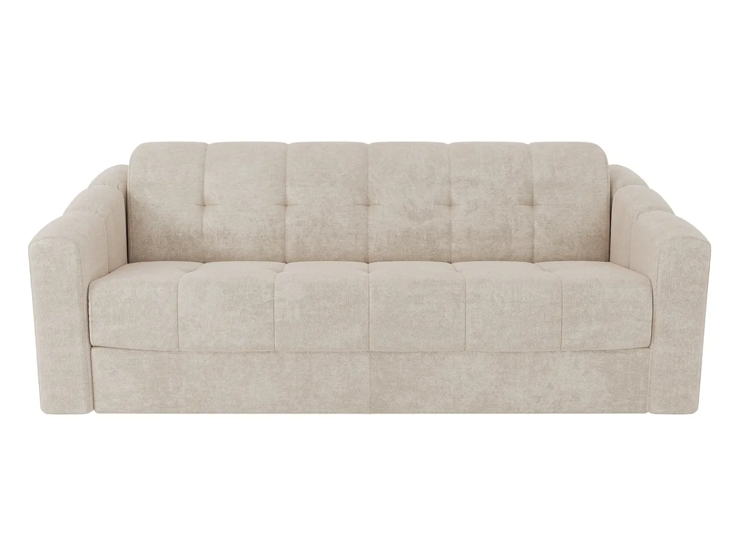 Vente-unique Sofá 4 lugares convertível abertura rápida tecido ripas largas 160 cm Colchão 22 cm DARIELO^ Sofá