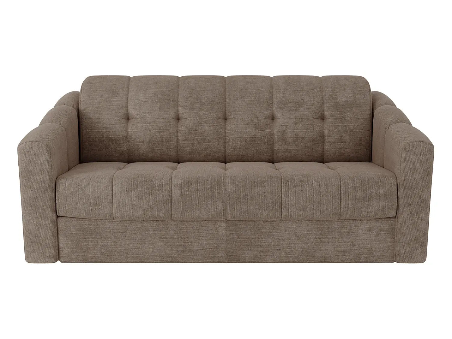 New Vente-unique Sofá 3 lugares convertível abertura rápida em tecido texturizado 140 cm Colchão 14 cm DARIELO Taupe