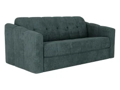 Online Vente-unique Sofá 3 lugares convertível abertura rápida tecido texturizado azul pato 140 cm Colchão 18 cm DARIELO Azul esverdeado