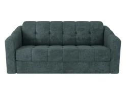 Online Vente-unique Sofá 3 lugares convertível abertura rápida tecido texturizado azul pato 140 cm Colchão 18 cm DARIELO Azul esverdeado