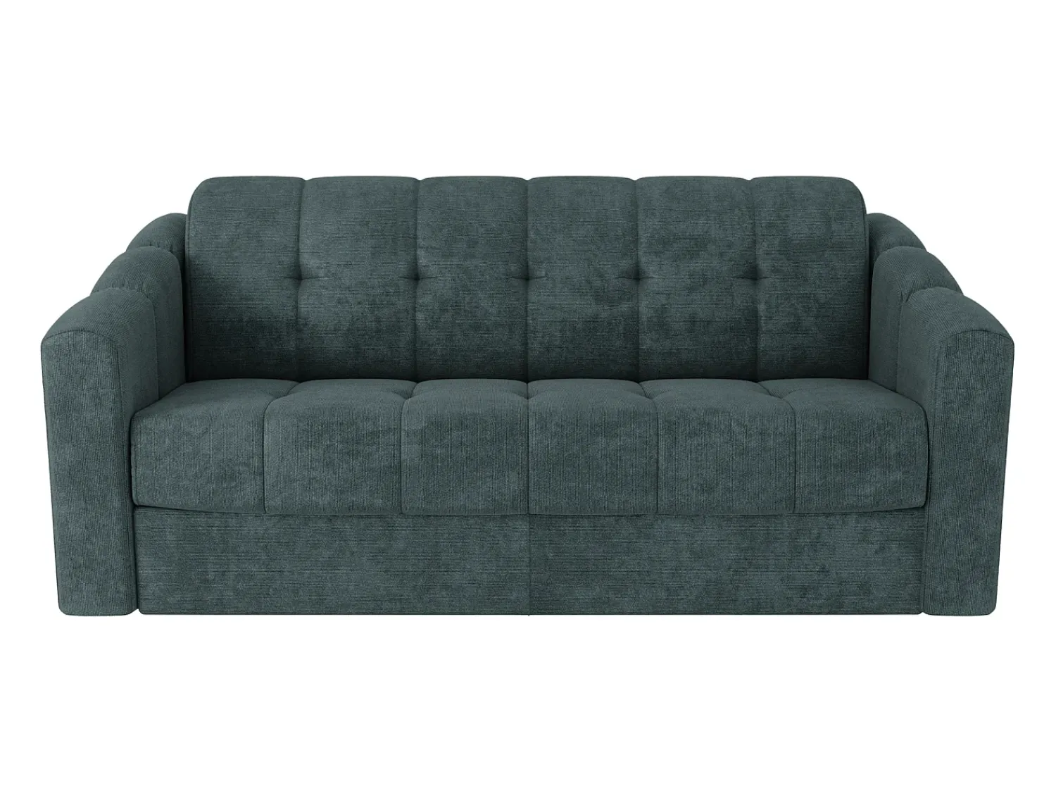 Online Vente-unique Sofá 3 lugares convertível abertura rápida tecido texturizado azul pato 140 cm Colchão 18 cm DARIELO Azul esverdeado