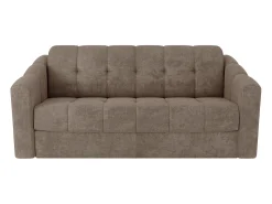 Vente-unique Sofá 3 lugares convertível abertura rápida em tecido texturizado 140 cm Colchão 18 cm DARIELO^ Sofá