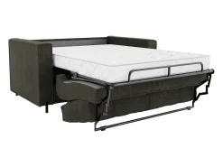 Sofá*Vente-unique Sofá 3 lugares convertível abertura rápida tecido texturizado colchão 20 cm ELORYA Verde