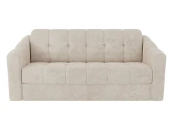 Sofá|Vente-unique Sofá 4 lugares convertível abertura rápida em tecido texturizado 160 cm Colchão 18 cm DARIELO Bege