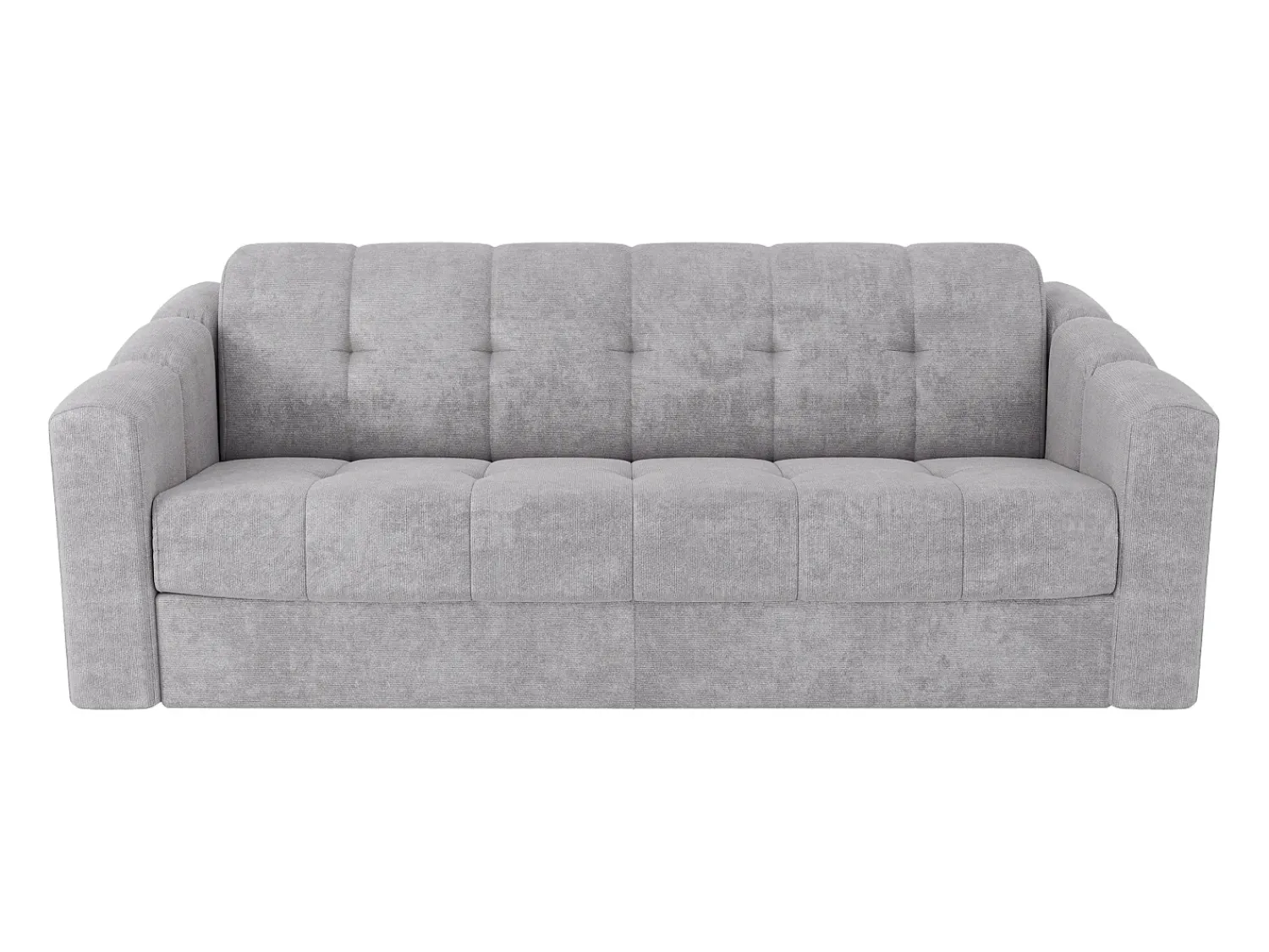 Sofá|Vente-unique Sofá 4 lugares convertível abertura rápida tecido texturizado 160 cm Colchão 18 cm DARIELO Cinzento claro