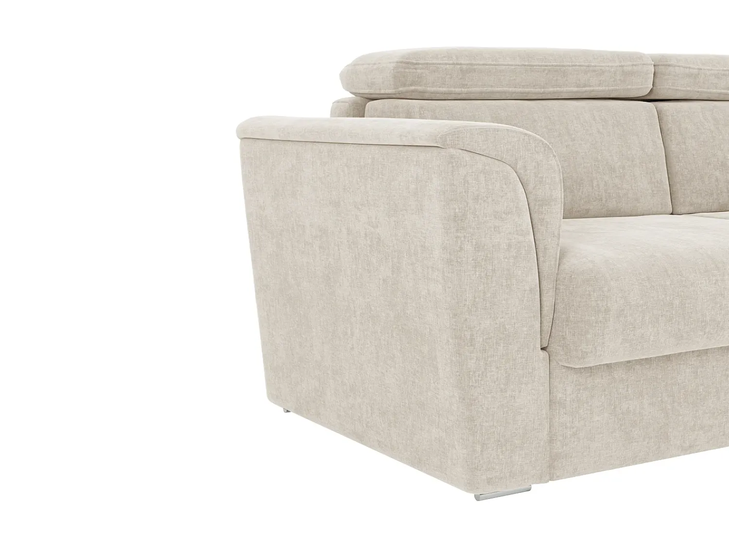 Vente-unique Sofá 3 lugares convertível abertura rápida tecido cama 140 cm e colchão 18 cm RIZORA^ Sofá