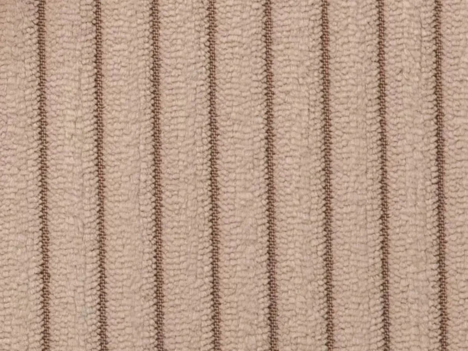 Sofá|Vente-unique Sofá 4 lugares convertível abertura rápida veludo canelado ripas largas 22 cm Taupe