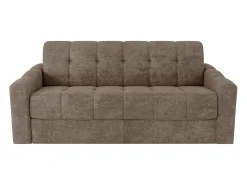 Vente-unique Sofá 3 lugares convertível abertura rápida em tecido texturizado 140 cm Colchão 22 cm DARIELO^ Sofá