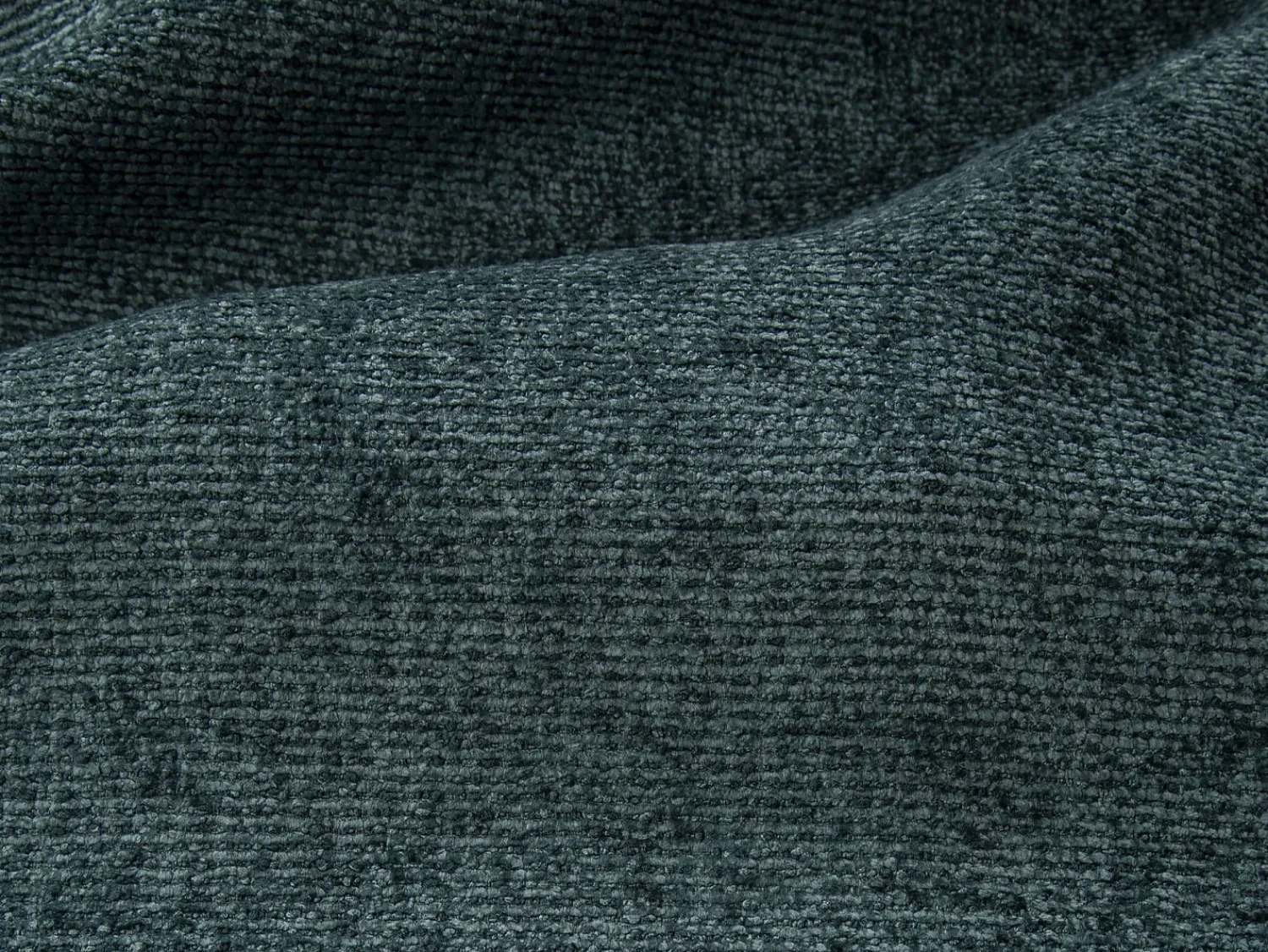 Vente-unique Sofá 4 lugares convertível abertura rápida tecido texturizado azul pato 160 cm Colchão 22 cm DARIELO^ Sofá
