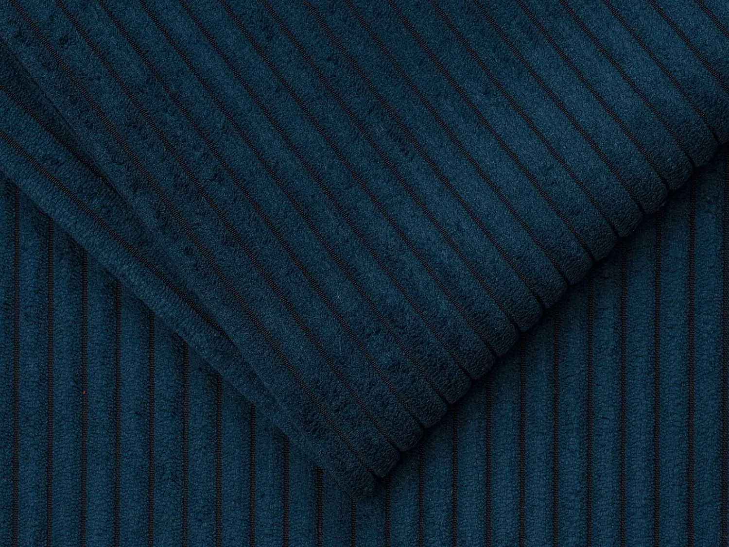 Sofá*Vente-unique Sofá 4 lugares convertível abertura rápida veludo canelado 160 cm e 22 cm CALITO Azul