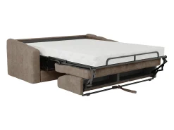 Vente-unique Sofá 4 lugares convertível abertura rápida em tecido texturizado 160 cm Colchão 18 cm DARIELO^ Sofá