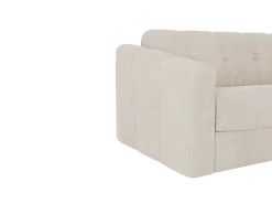 New Vente-unique Sofá 3 lugares convertível abertura rápida tecido texturizado colchão 22 cm DARIELO Bege