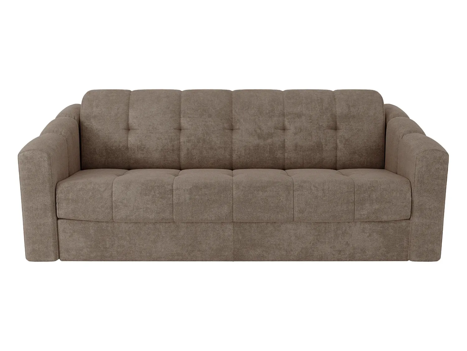 Sofá|Vente-unique Sofá 4 lugares convertível abertura rápida tecido ripas largas 160 cm Colchão 18 cm DARIELO Taupe