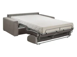 Sofá|Vente-unique Sofá 2 lugares convertível de abertura rápida em veludo - Colchão de 16 cm - CALITO Bege