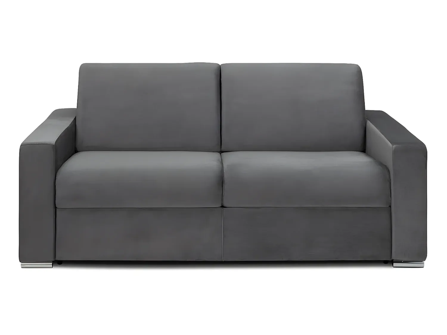 Sale Vente-unique Sofá 3 lugares convertível de abertura rápida em veludo antracite + colchão 22 cm - CALITO Cinza antracite