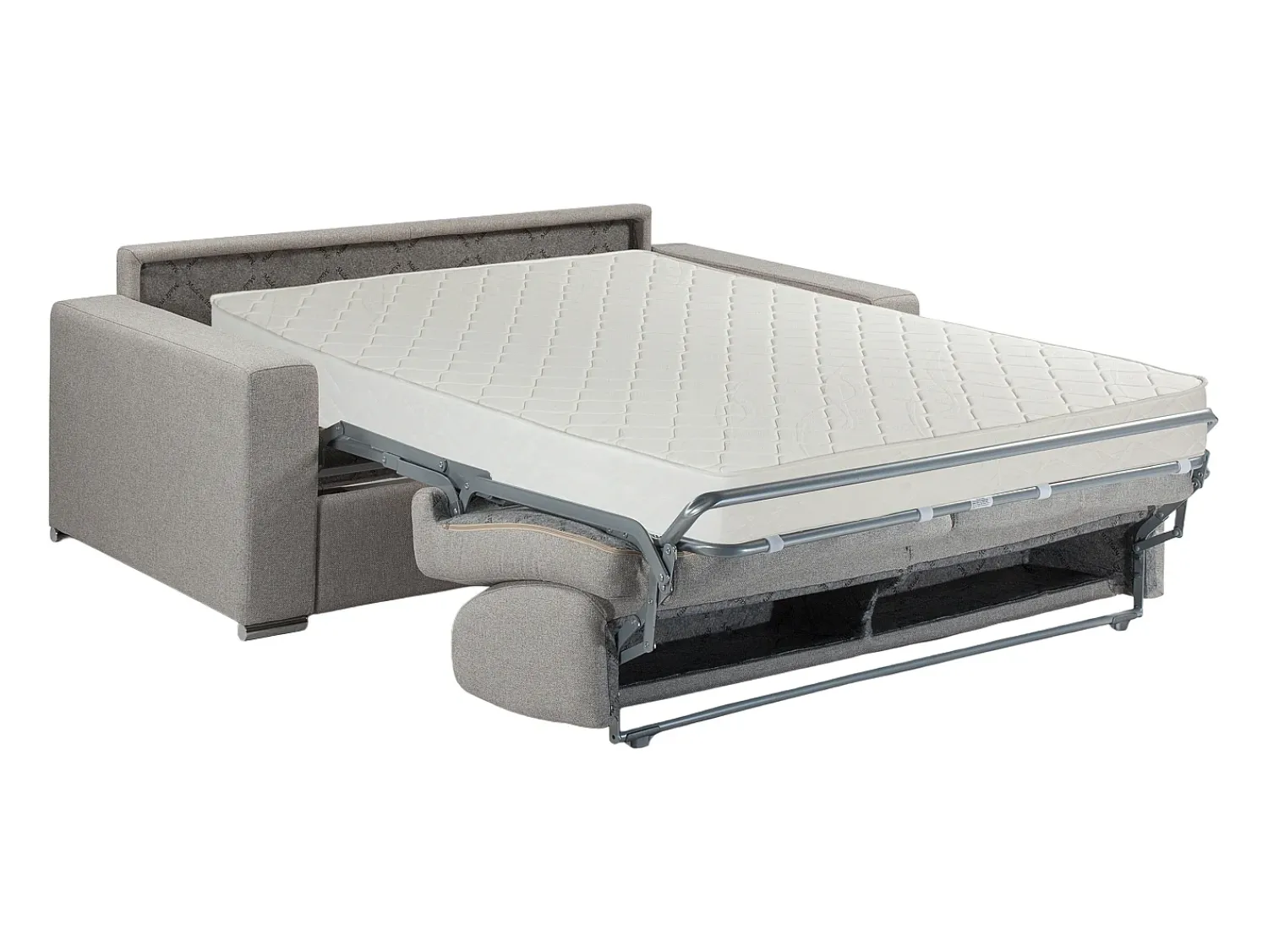 Sofá|Vente-unique Sofá 4 lugares convertível de abertura rápida em tecido cinza - Colchão de 16 cm - CALITO Cinzento