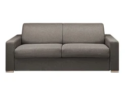 Sofá|Vente-unique Sofá 4 lugares convertível de abertura rápida em tecido antracite - Colchão de 16 cm - CALITO Cinza antracite