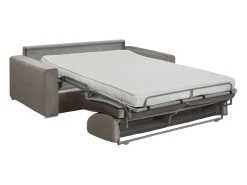 Sofá*Vente-unique Sofá 2 lugares convertível de abertura rápida em veludo - Colchão de 14 cm - CALITO Bege