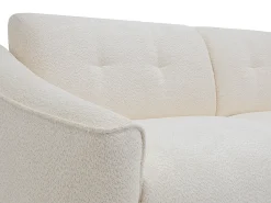 Sofá*Vente-unique Sofá 4 lugares convertível expresso em tecido bouclé - Colchão 16 cm ASUFA Branco