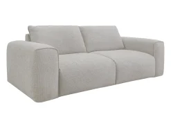 Sofá*Vente-unique Sofá 4 lugares convertível expresso em tecido 160 cm colchão 16 cm POGLO Bege
