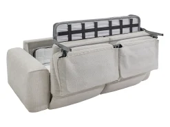Sofá*Vente-unique Sofá 4 lugares convertível expresso em tecido 160 cm colchão 16 cm POGLO Bege