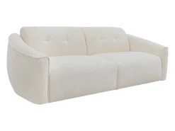 Vente-unique Sofá 3 lugares convertível expresso em tecido bouclé - Colchão de 16 cm ASUFA^ Sofá